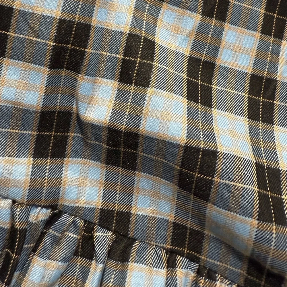 Lovers + Friends Revolve Owen Mini Dress in Blue Plaid Y2k 90’s Sz S Grunge - Picture 6 of 12
